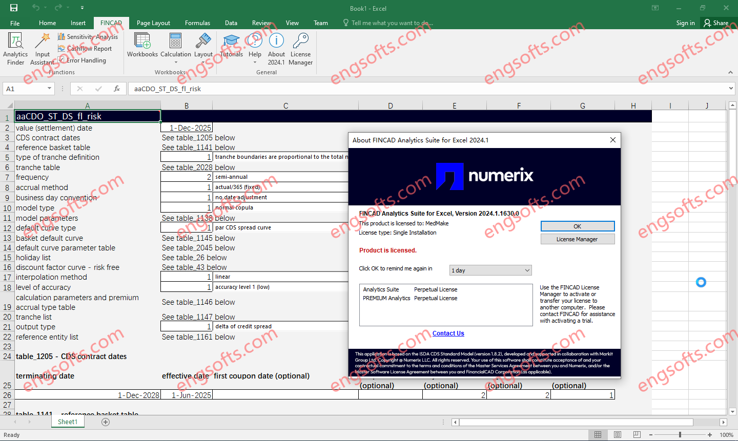 FINCAD Analytics Suite for Excel 2024.1-Engsofts