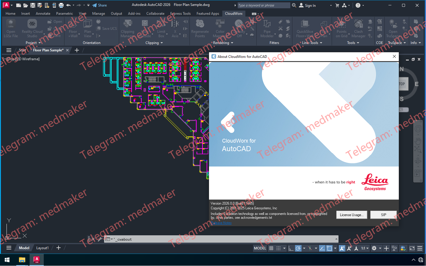 Leica CloudWorx 2026.0.0 For AutoCAD 2023-2026-Engsofts