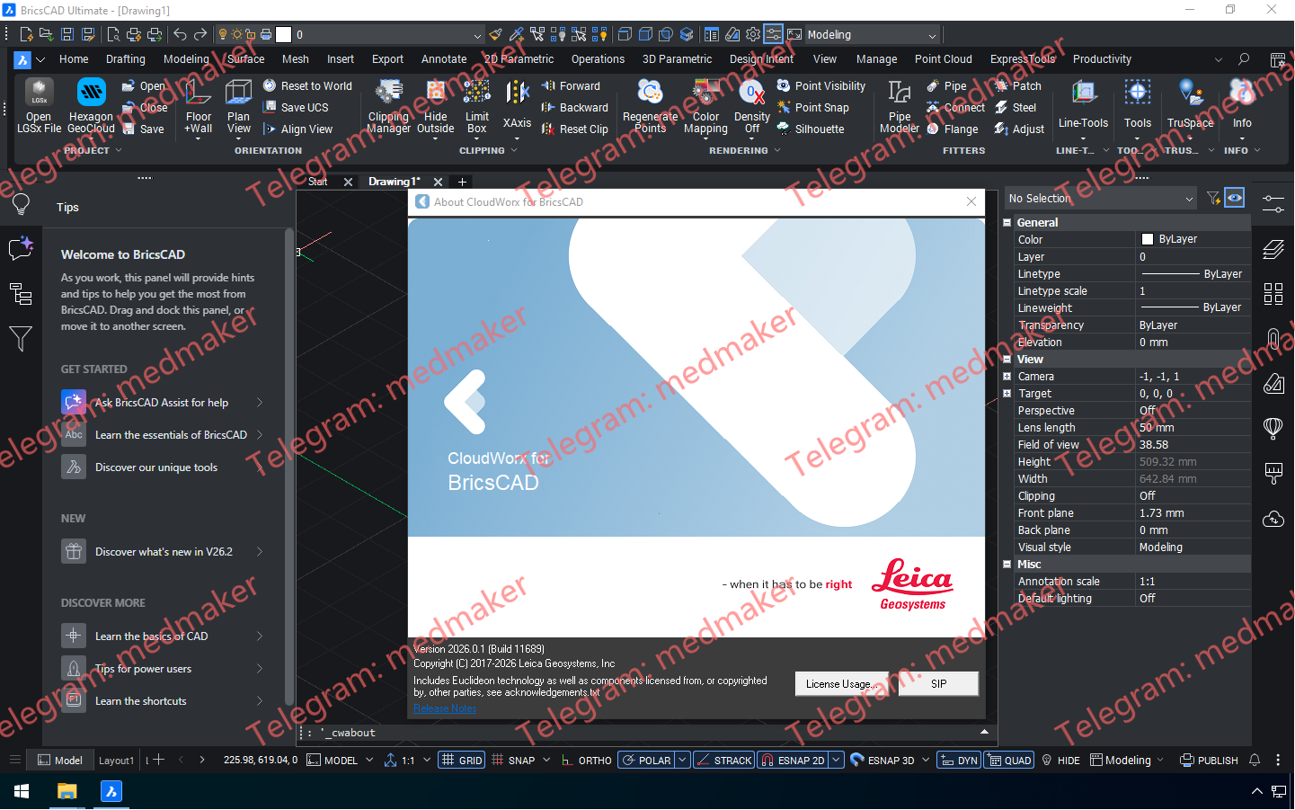 Leica CloudWorx 2026.0.1 for BricsCAD v23-26-Engsofts