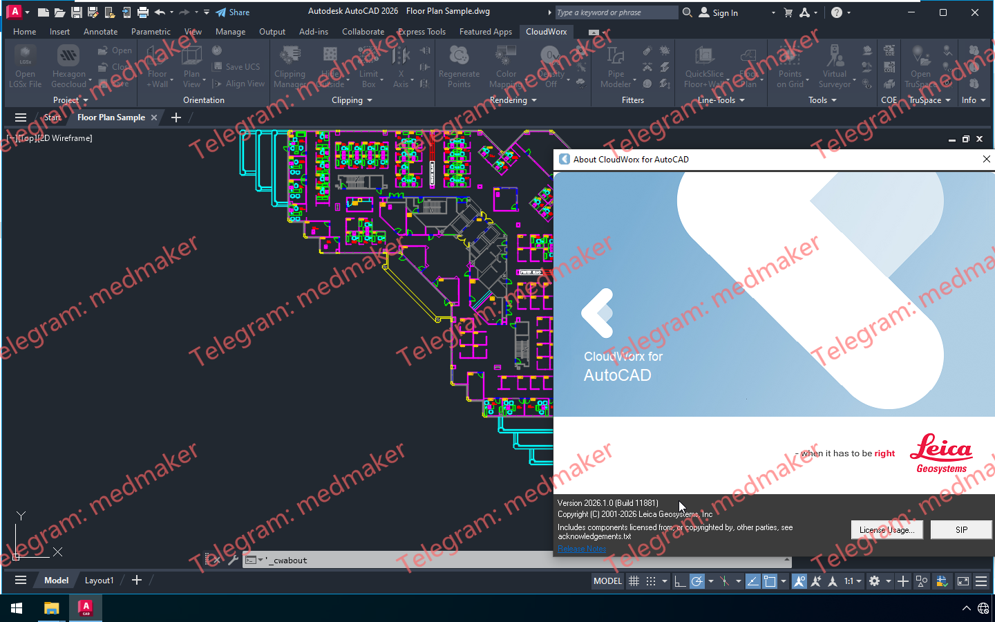 Leica CloudWorx 2026.1.0 For AutoCAD 2024-2027-Engsofts